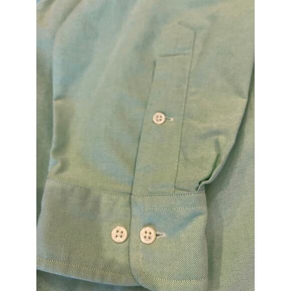 Ralph Lauren Classic Button Up Spring Green Shirt Men 17 35/36 Preppy Wedding - Picture 8 of 10